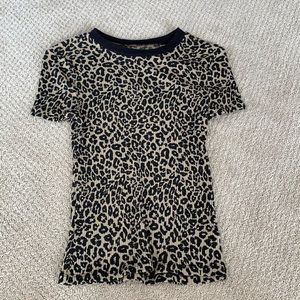 Soft, ribbed, cheetah print tshirt